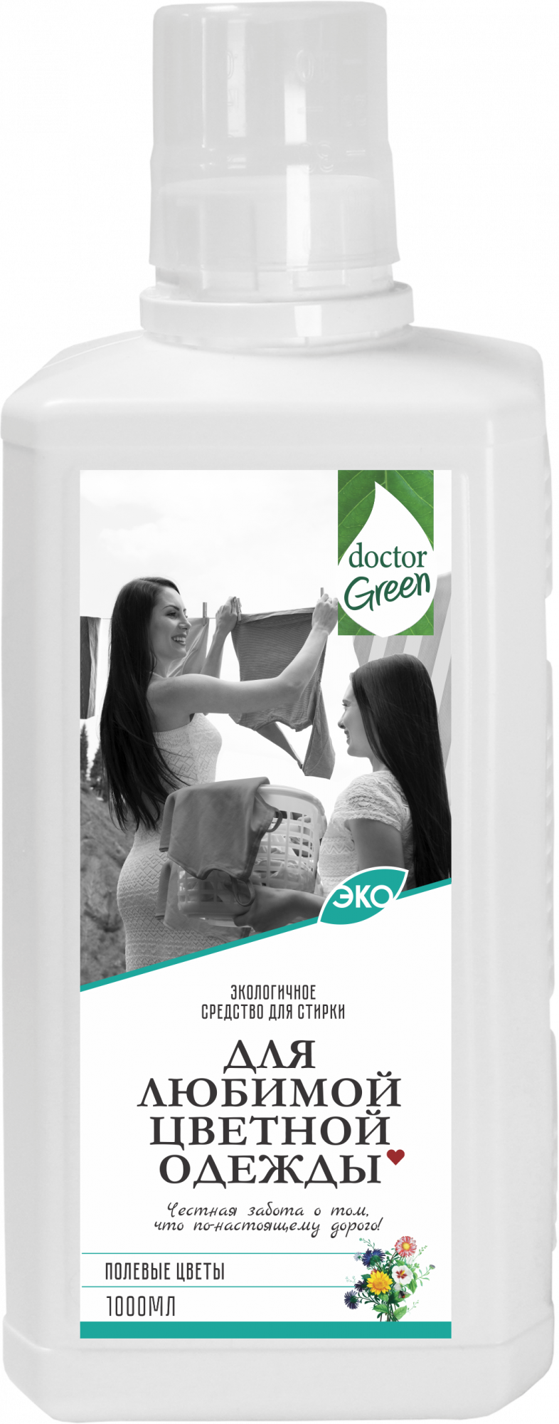 Жидкое средство для стирки цветного белья Doctor Green «Для любимой цветной одежды», 1000 мл в Павлодаре.