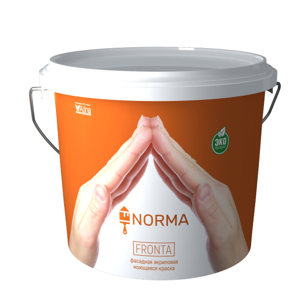Фасадная акриловая моющаяся краска NORMA FRONTA, 7 кг, цена - купить в интернет-магазине