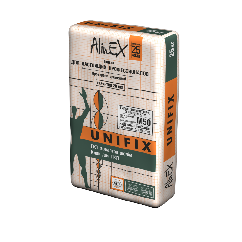 Клей для ГКЛ AlinEX «UNIFIX», 25 кг